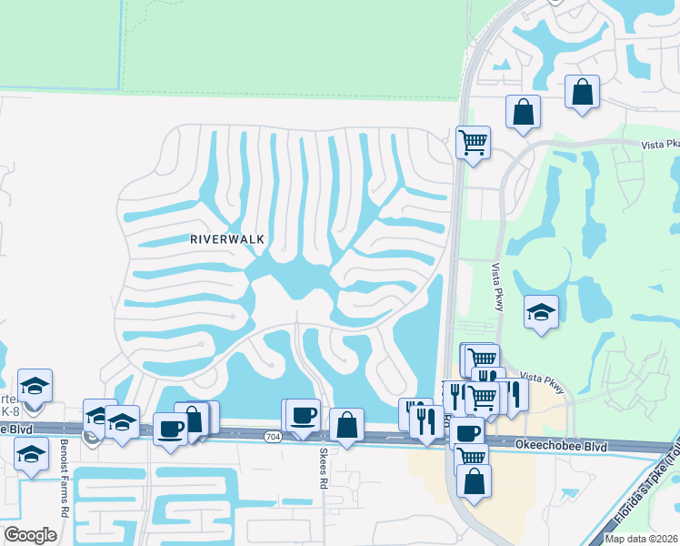 map of restaurants, bars, coffee shops, grocery stores, and more near 7311 Deer Point Ln in West Palm Beach