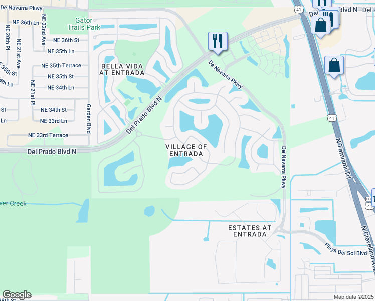 map of restaurants, bars, coffee shops, grocery stores, and more near 3411 Acapulco Circle in Cape Coral