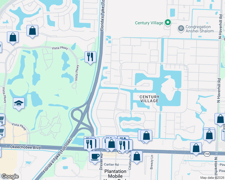 map of restaurants, bars, coffee shops, grocery stores, and more near 169 Camden H in West Palm Beach