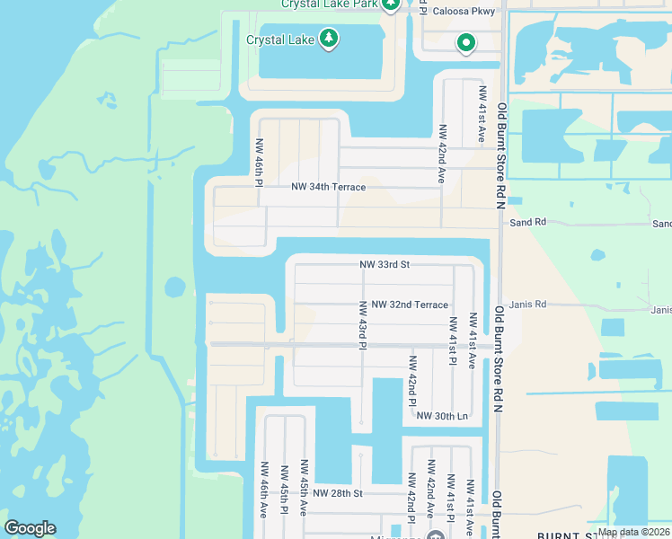 map of restaurants, bars, coffee shops, grocery stores, and more near 4406 Northwest 33rd Street in Cape Coral