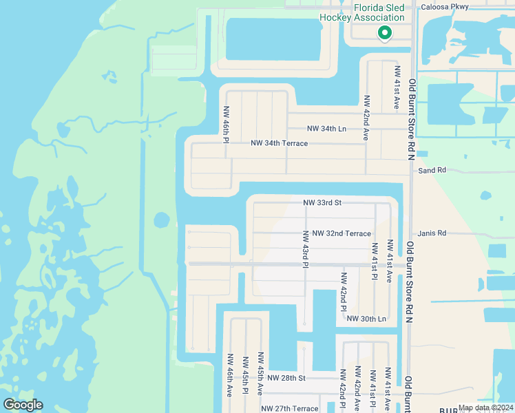 map of restaurants, bars, coffee shops, grocery stores, and more near 4430 Northwest 33rd Street in Cape Coral