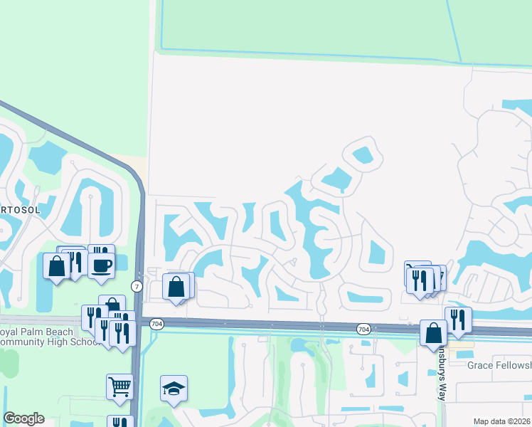 map of restaurants, bars, coffee shops, grocery stores, and more near 9521 Lantern Bay Circle in West Palm Beach