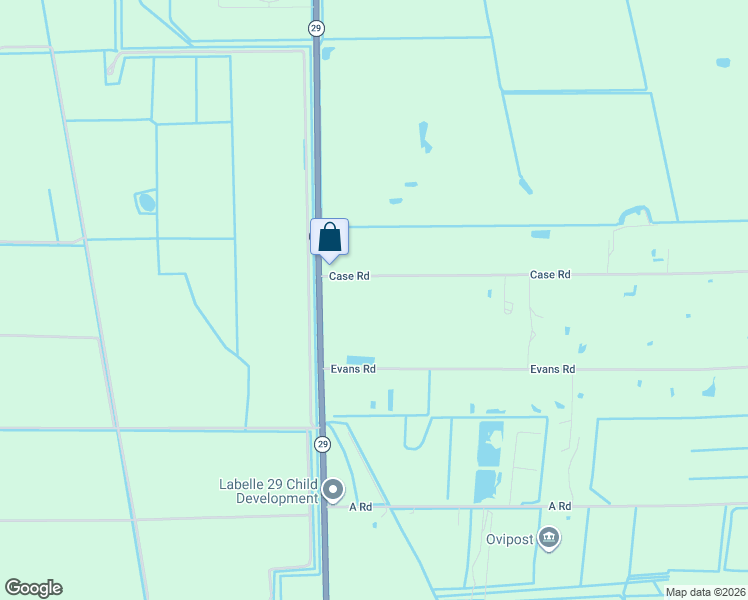 map of restaurants, bars, coffee shops, grocery stores, and more near 145 Case Road in LaBelle