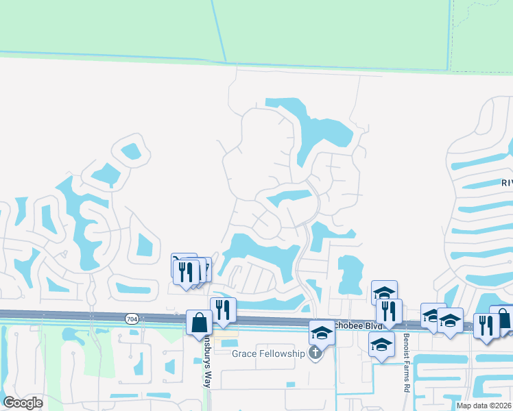 map of restaurants, bars, coffee shops, grocery stores, and more near 8664 San Andros in West Palm Beach