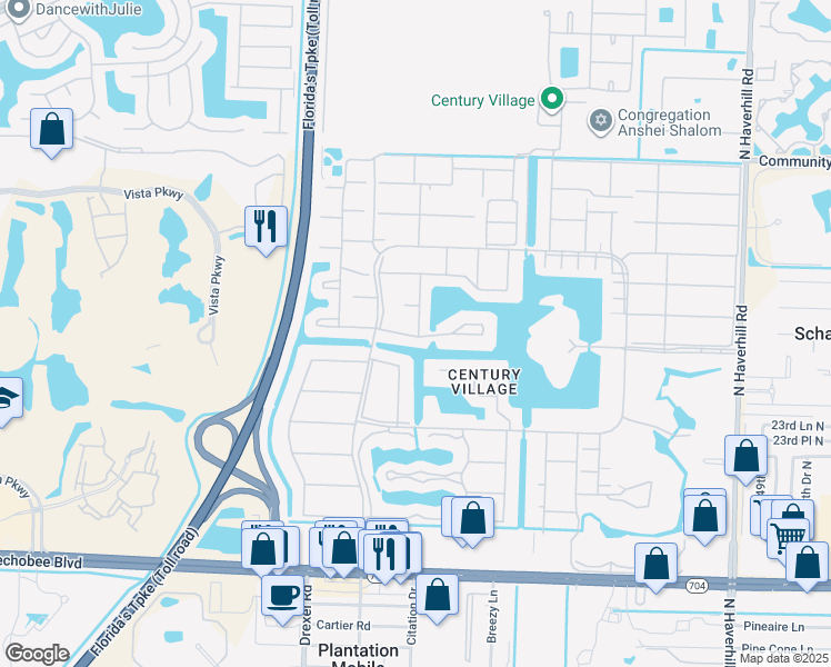 map of restaurants, bars, coffee shops, grocery stores, and more near 72 Kent East in West Palm Beach