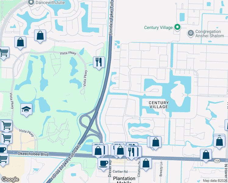 map of restaurants, bars, coffee shops, grocery stores, and more near 169 Camden H in West Palm Beach