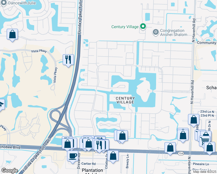 map of restaurants, bars, coffee shops, grocery stores, and more near 72 Kent East in West Palm Beach