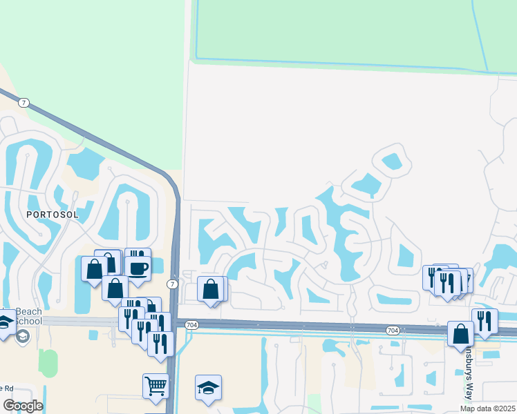 map of restaurants, bars, coffee shops, grocery stores, and more near 2485 Sailfish Cove Drive in West Palm Beach
