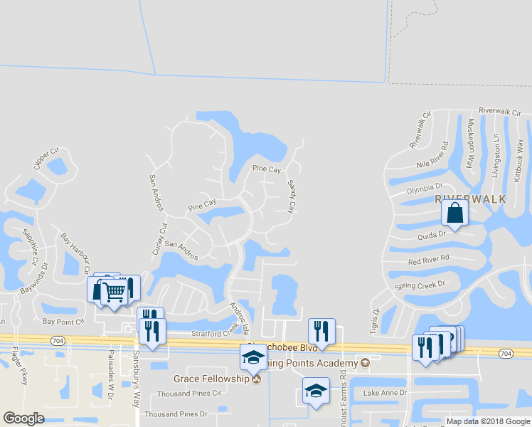 map of restaurants, bars, coffee shops, grocery stores, and more near 2538 Coaktey Point in West Palm Beach