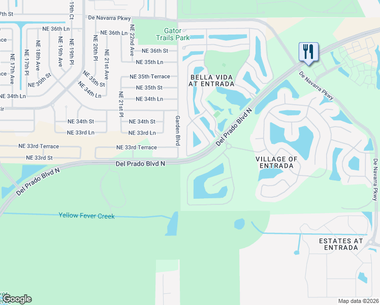 map of restaurants, bars, coffee shops, grocery stores, and more near 3354 Dandolo Circle in Cape Coral