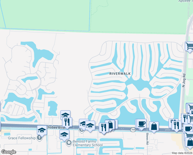 map of restaurants, bars, coffee shops, grocery stores, and more near 7868 Olympia Drive in West Palm Beach