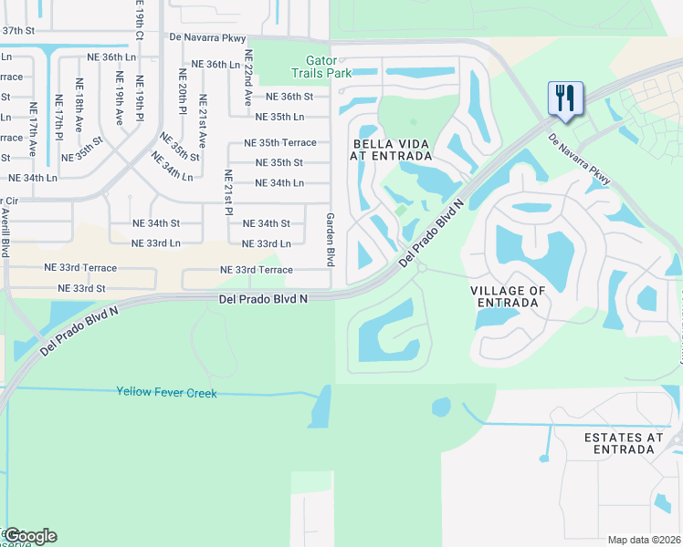 map of restaurants, bars, coffee shops, grocery stores, and more near 3365 Dandolo Circle in Cape Coral