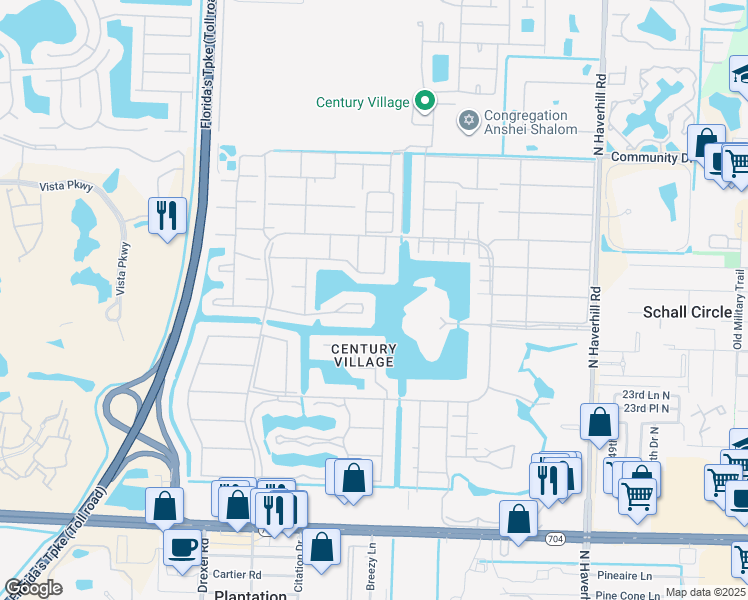 map of restaurants, bars, coffee shops, grocery stores, and more near 72 Chatham C in West Palm Beach