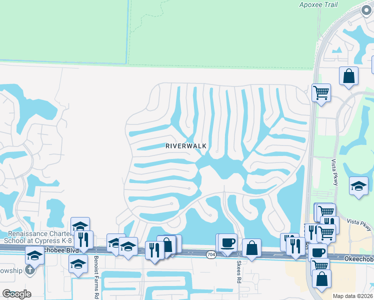 map of restaurants, bars, coffee shops, grocery stores, and more near 7641 Pine Island Way in West Palm Beach