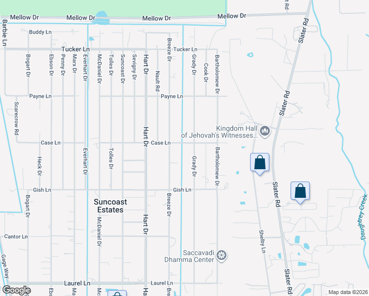 map of restaurants, bars, coffee shops, grocery stores, and more near 2379 Case Lane in North Fort Myers
