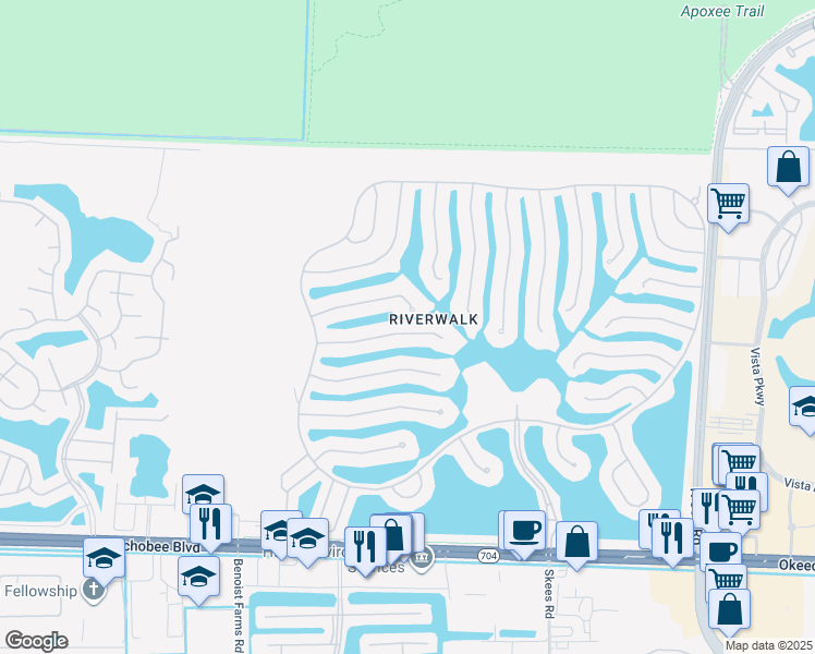 map of restaurants, bars, coffee shops, grocery stores, and more near 7675 Pine Island Way in West Palm Beach