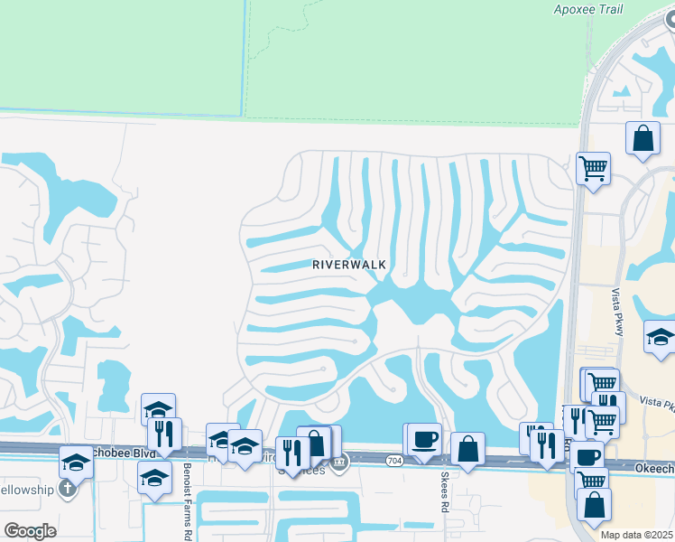 map of restaurants, bars, coffee shops, grocery stores, and more near 7675 Pine Island Way in West Palm Beach