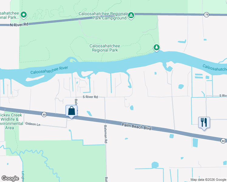 map of restaurants, bars, coffee shops, grocery stores, and more near 1970 Oak Drive in Alva