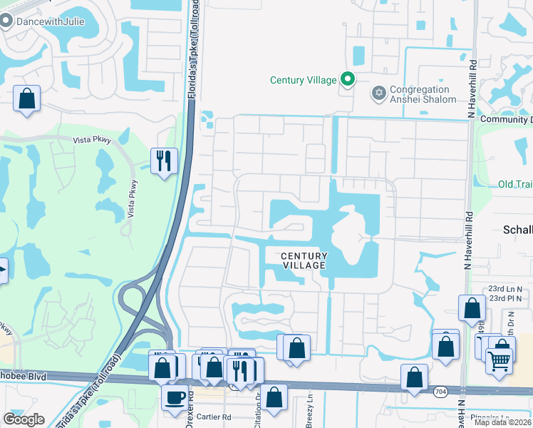 map of restaurants, bars, coffee shops, grocery stores, and more near 97 Kent F in West Palm Beach
