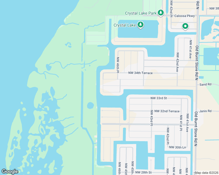map of restaurants, bars, coffee shops, grocery stores, and more near 4621 Northwest 33rd Terrace in Cape Coral