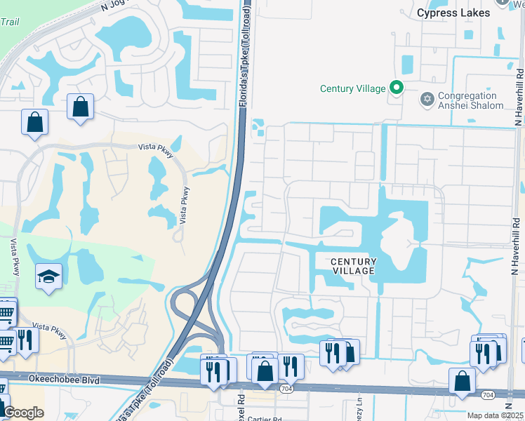 map of restaurants, bars, coffee shops, grocery stores, and more near 147 Northampton H in West Palm Beach