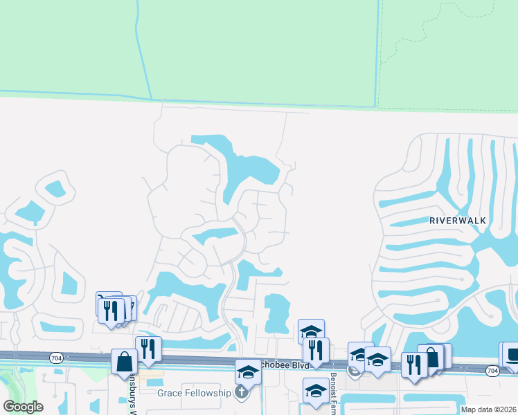 map of restaurants, bars, coffee shops, grocery stores, and more near 2681 Pyes Harbour in West Palm Beach
