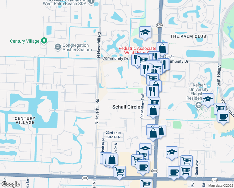 map of restaurants, bars, coffee shops, grocery stores, and more near 4838 Orlando Avenue in West Palm Beach