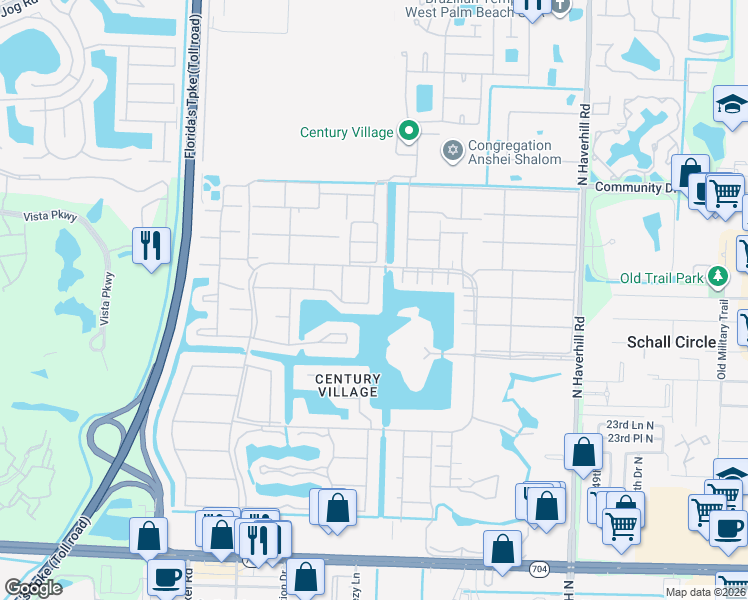 map of restaurants, bars, coffee shops, grocery stores, and more near 388 Chatham South in West Palm Beach