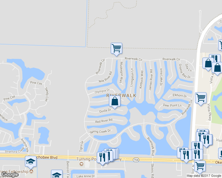 map of restaurants, bars, coffee shops, grocery stores, and more near 1044 Olympia Drive in West Palm Beach