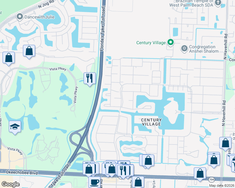 map of restaurants, bars, coffee shops, grocery stores, and more near 191 Kent L in West Palm Beach