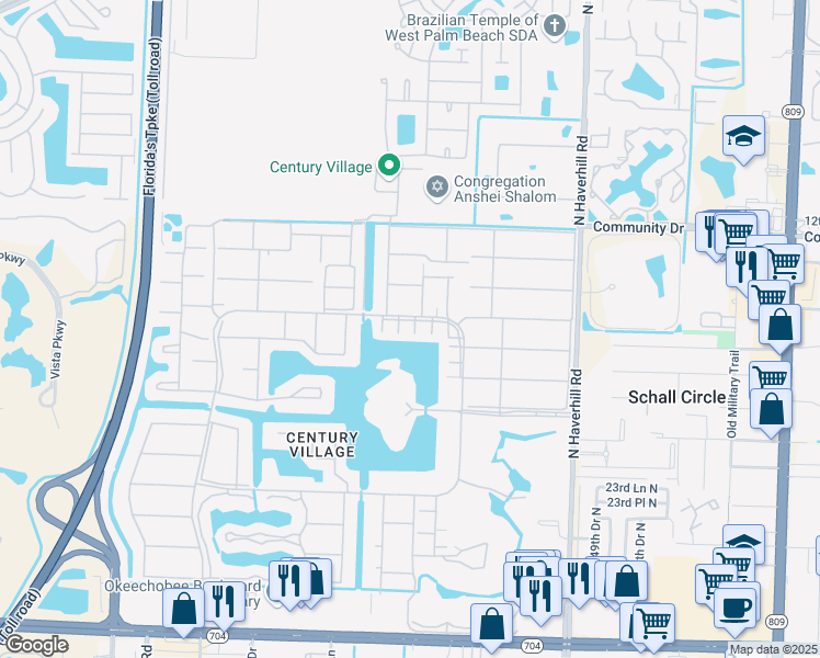 map of restaurants, bars, coffee shops, grocery stores, and more near 146 Stratford K in West Palm Beach