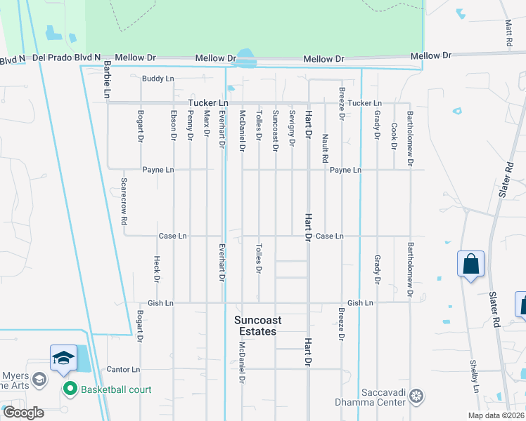 map of restaurants, bars, coffee shops, grocery stores, and more near 8219 Tolles Drive in North Fort Myers