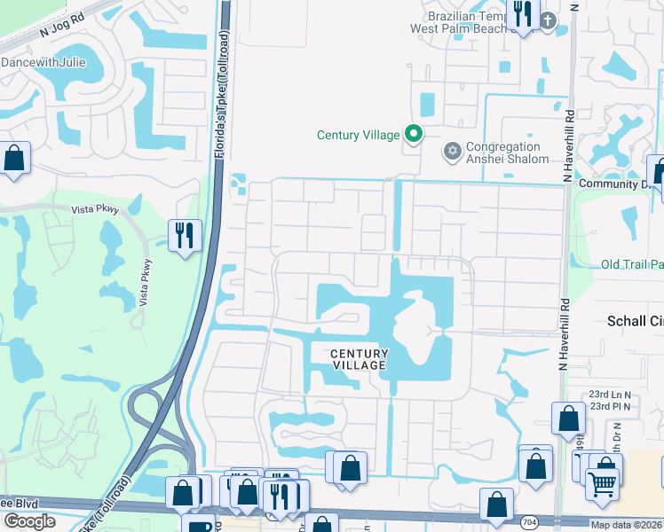 map of restaurants, bars, coffee shops, grocery stores, and more near 229 Chatham K in West Palm Beach