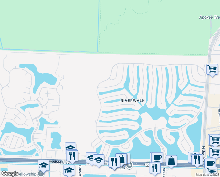 map of restaurants, bars, coffee shops, grocery stores, and more near 7850 Nile River Road in West Palm Beach
