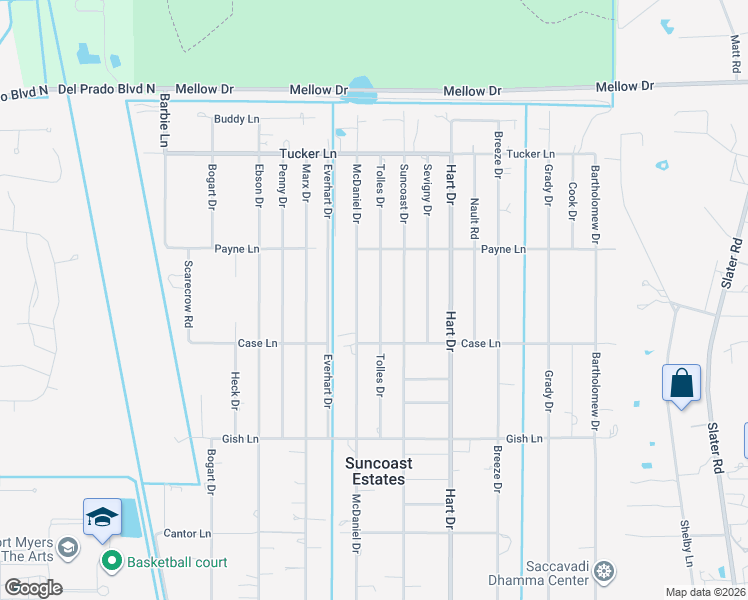 map of restaurants, bars, coffee shops, grocery stores, and more near 8219 Tolles Drive in North Fort Myers
