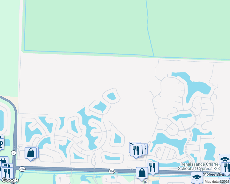 map of restaurants, bars, coffee shops, grocery stores, and more near 2676 Clipper Circle in West Palm Beach