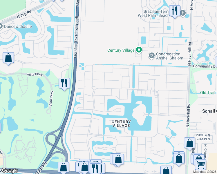 map of restaurants, bars, coffee shops, grocery stores, and more near 31 Cambridge B in West Palm Beach