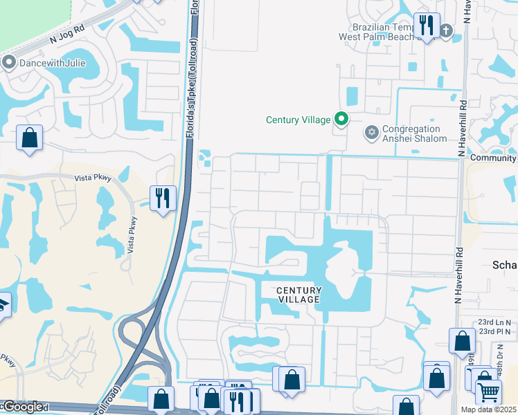 map of restaurants, bars, coffee shops, grocery stores, and more near 31 Cambridge B in West Palm Beach