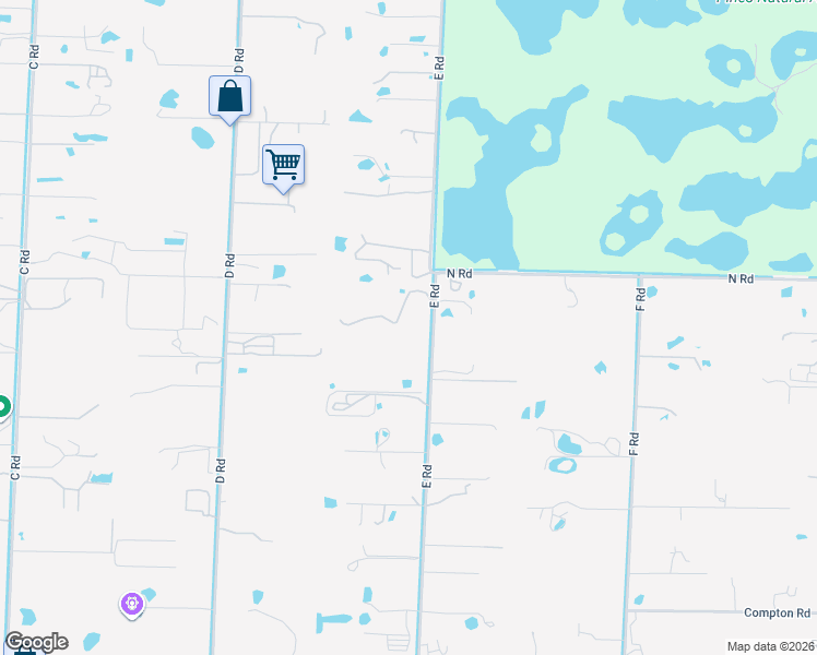 map of restaurants, bars, coffee shops, grocery stores, and more near 2863 E Road in Loxahatchee Groves