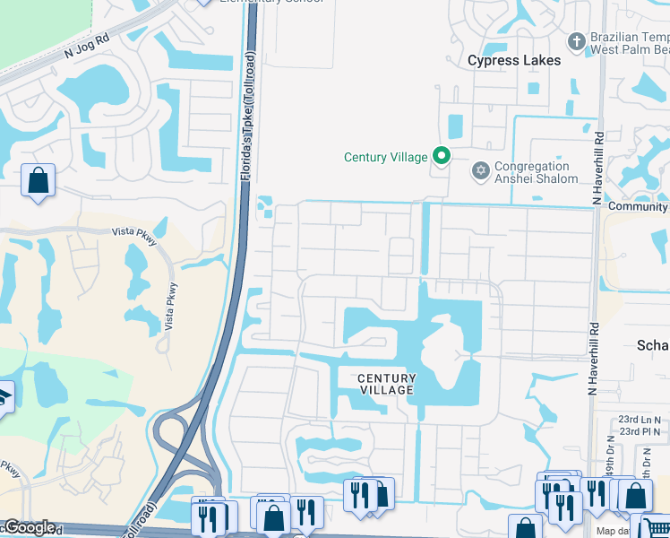map of restaurants, bars, coffee shops, grocery stores, and more near 31 Cambridge B in West Palm Beach