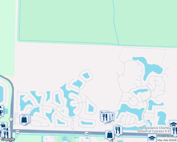 map of restaurants, bars, coffee shops, grocery stores, and more near 2649 Clipper Circle in West Palm Beach