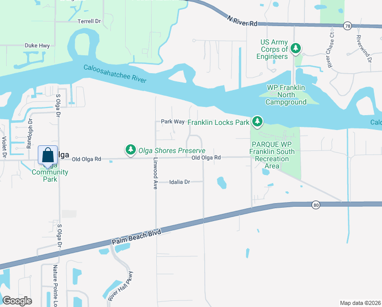 map of restaurants, bars, coffee shops, grocery stores, and more near 1720 West Court Place in Alva