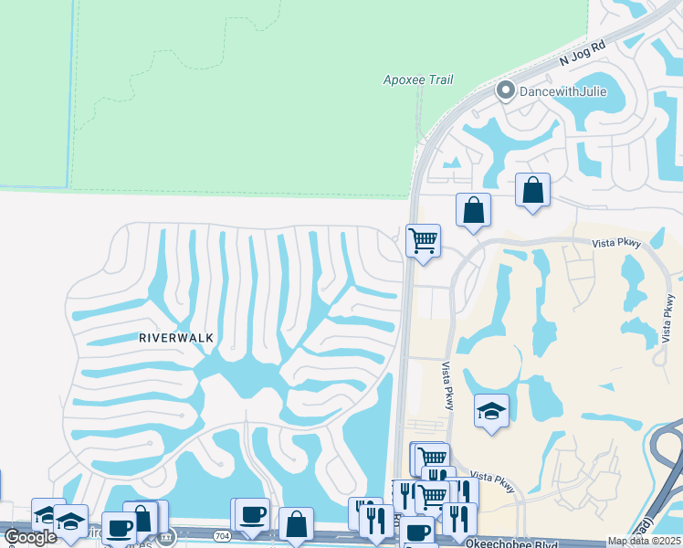 map of restaurants, bars, coffee shops, grocery stores, and more near 7140 Grassy Bay Drive in West Palm Beach
