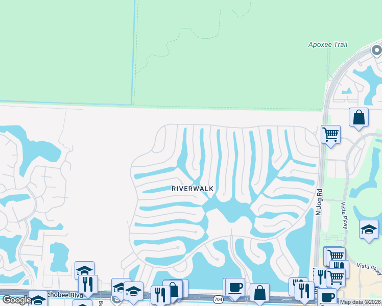 map of restaurants, bars, coffee shops, grocery stores, and more near 2729 Muskegon Way in West Palm Beach