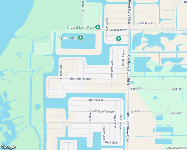 map of restaurants, bars, coffee shops, grocery stores, and more near 4317 Northwest 34th Lane in Cape Coral
