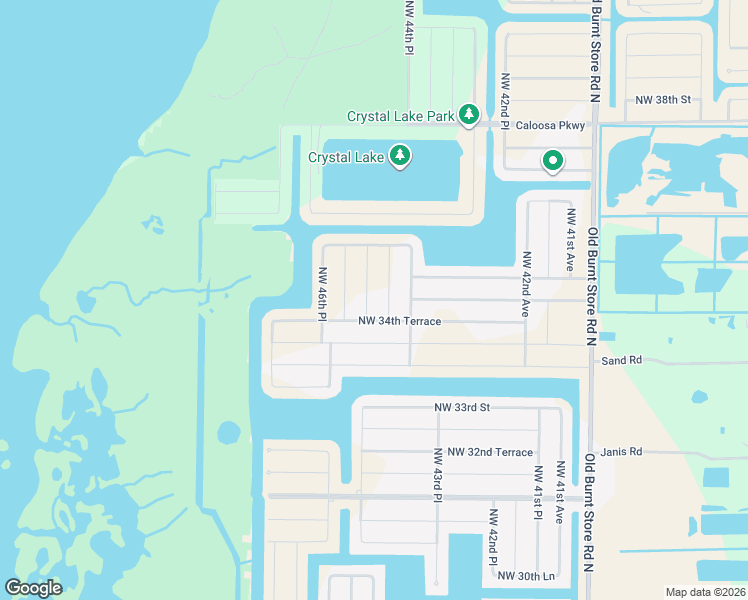 map of restaurants, bars, coffee shops, grocery stores, and more near 3429 Northwest 45th Place in Cape Coral