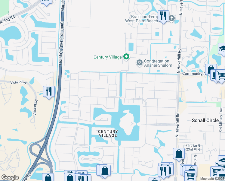 map of restaurants, bars, coffee shops, grocery stores, and more near 107 Oxford 100 in West Palm Beach