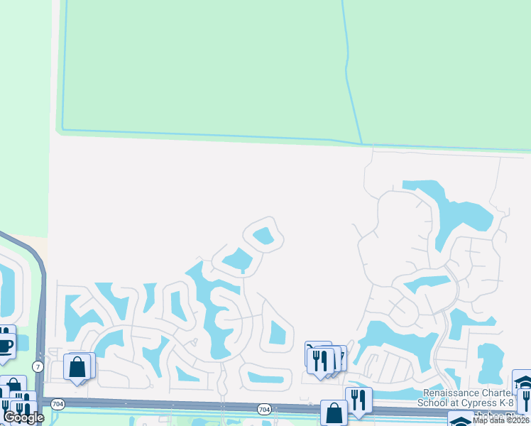 map of restaurants, bars, coffee shops, grocery stores, and more near 2676 Clipper Circle in West Palm Beach