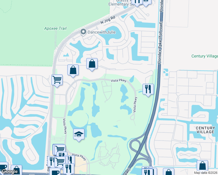 map of restaurants, bars, coffee shops, grocery stores, and more near 6516 Morgan Hill Trail in West Palm Beach