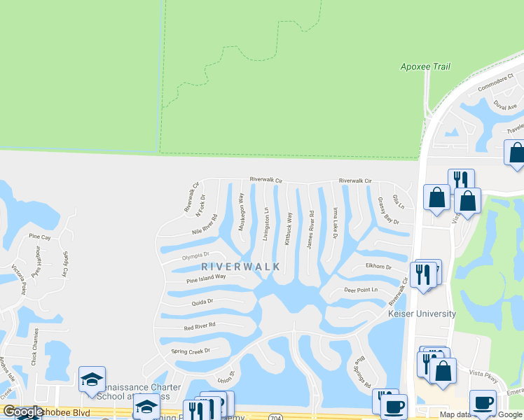 map of restaurants, bars, coffee shops, grocery stores, and more near 2753 Livingston Lane in West Palm Beach